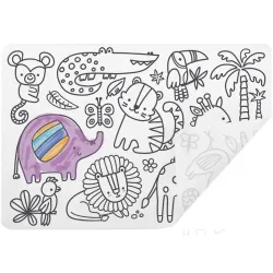 Mantel para colorear reutilizable Selva | Set creativo infantil