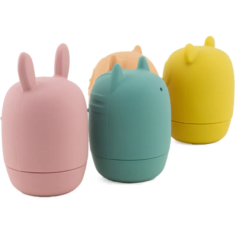 Set juguetes de baño silicona pastel para bebé | Japitelsa Kids