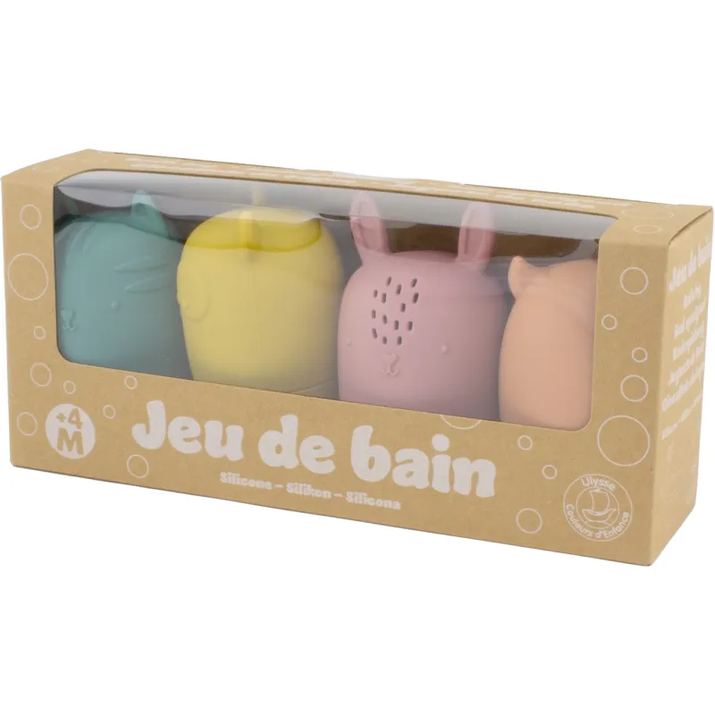 Set juguetes de baño silicona pastel para bebé | Japitelsa Kids