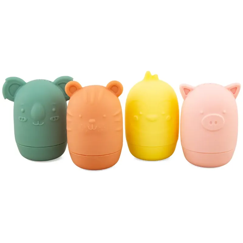 Set juguetes de baño silicona colores para bebé | Japitelsa Kids