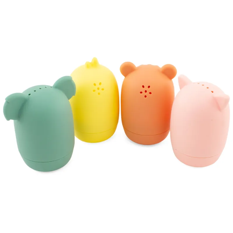 Set juguetes de baño silicona colores para bebé | Japitelsa Kids
