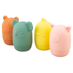 Set juguetes de baño silicona colores para bebé | Japitelsa Kids