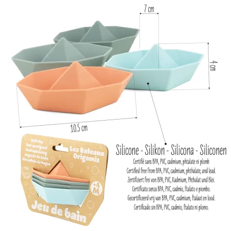 Barquitos de baño de silicona para bebé | Color pastel