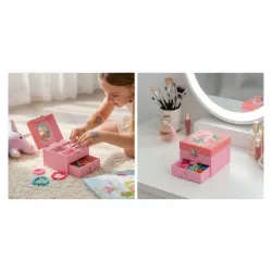 Caja musical infantil rosa con bailarina | Loro