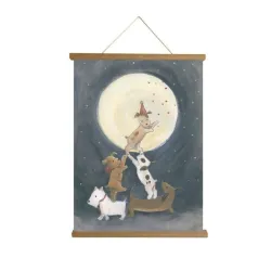 Póster infantil perritos A2 con madera magnética