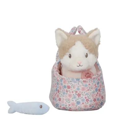 Gatito de peluche Marley con bolsa floral