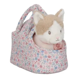 Gatito de peluche Marley con bolsa floral
