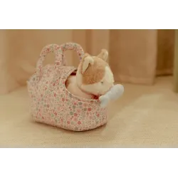 Gatito de peluche Marley con bolsa floral