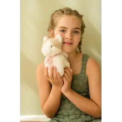 Gatito de peluche Marley con bolsa floral