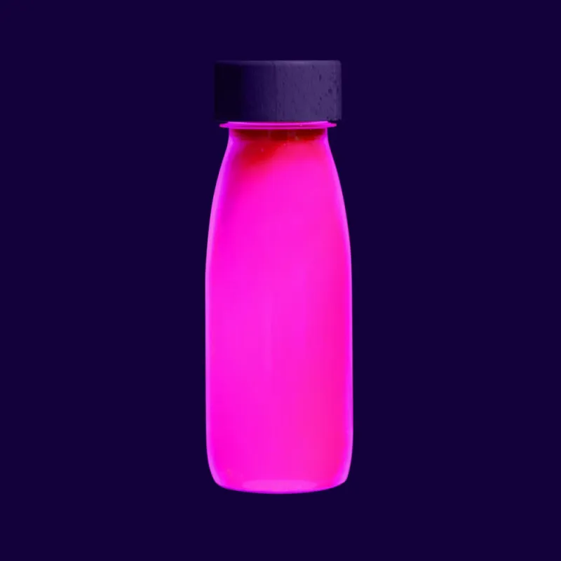 Botella Sensorial Float Bottle Fluo Pink – Petit Boum