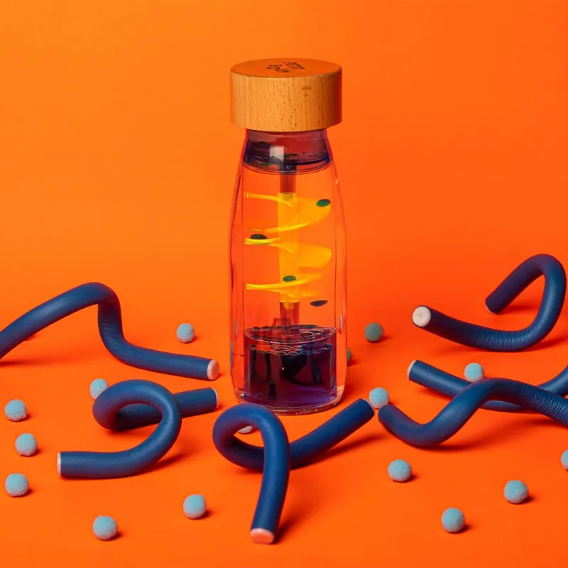 Botella Sensorial Move Bottle Spiral Blue – Petit Boum