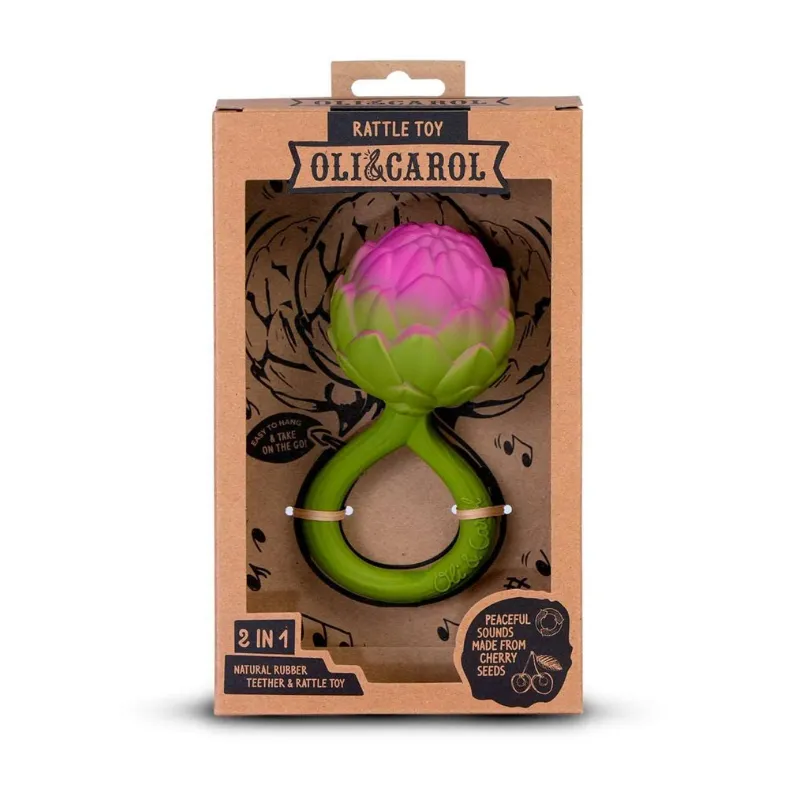Sonajero Mordedor Bebé Artichoke 2 en 1 – Oli & Carol