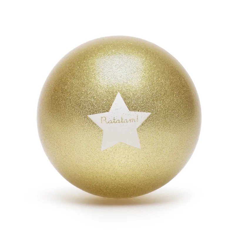 Pelota Glitter Ratatam Dorada 15 cm | Japitelsa Kids
