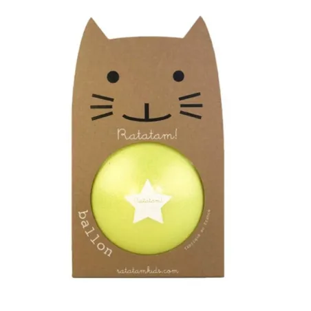Pelota Glitter Ratatam Amarilla 15 cm | Japitelsa Kids