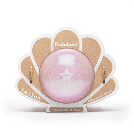 Pelota Glitter Ratatam Rosa 10 cm | Japitelsa Kids