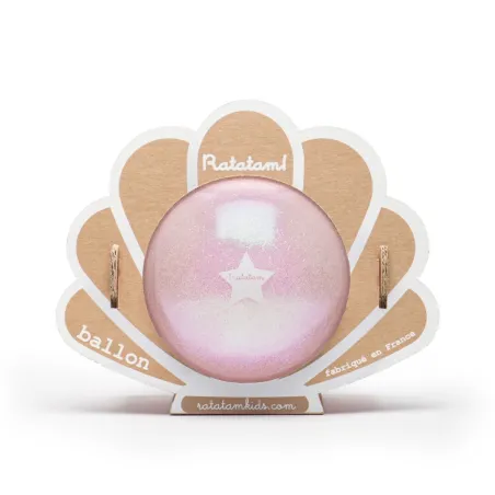 Pelota Glitter Ratatam Rosa 10 cm | Japitelsa Kids