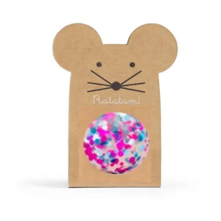 Pelota Saltarina Ratatam Ratón Multicolor Morado 43 mm | Japitelsa Kids
