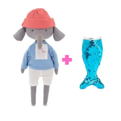 Alicio el Elefante con ropa intercambiable | Peluche algodón