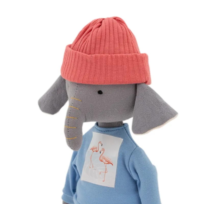 Alicio el Elefante con ropa intercambiable | Peluche algodón