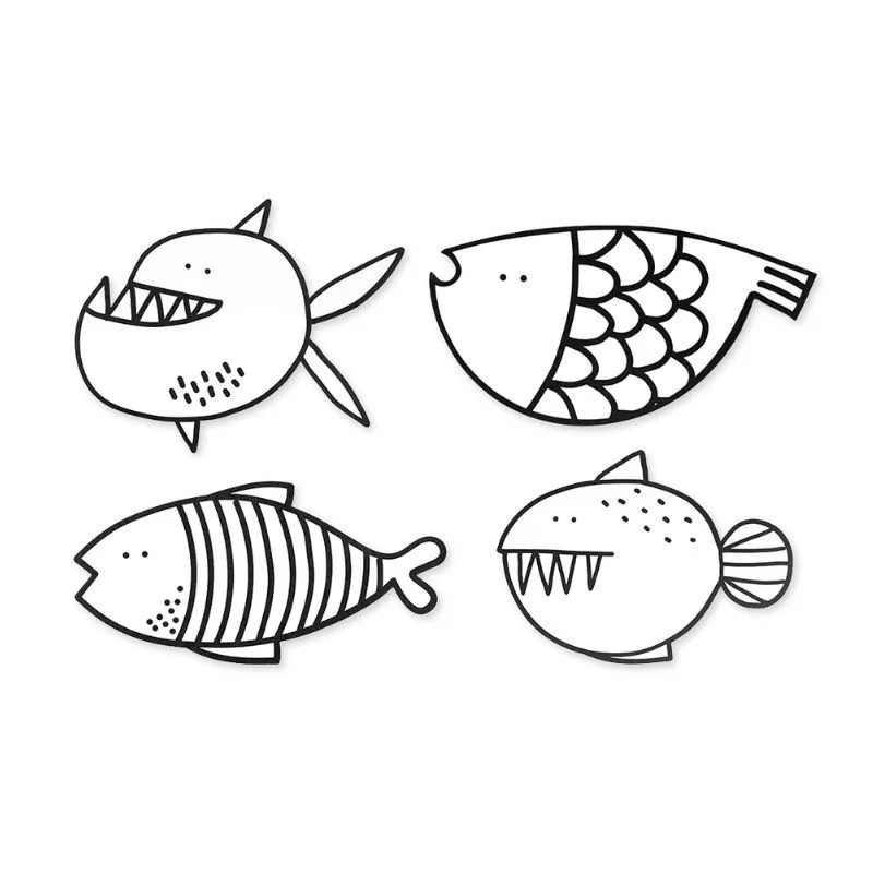 Peces para Colorear y Decorar | Kit Creativo Niños | Japitelsa Kids
