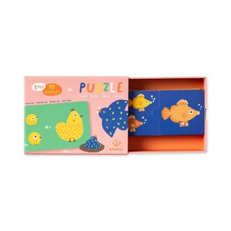 Puzzle Dúo Mamá y Bebé 2 Piezas | Primer Puzzle Infantil | Japitelsa Kids