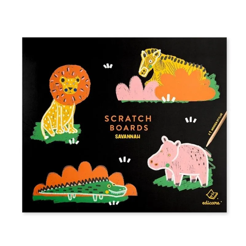 Scratch Boards Sabana | Láminas para Rascar Niños | Japitelsa Kids