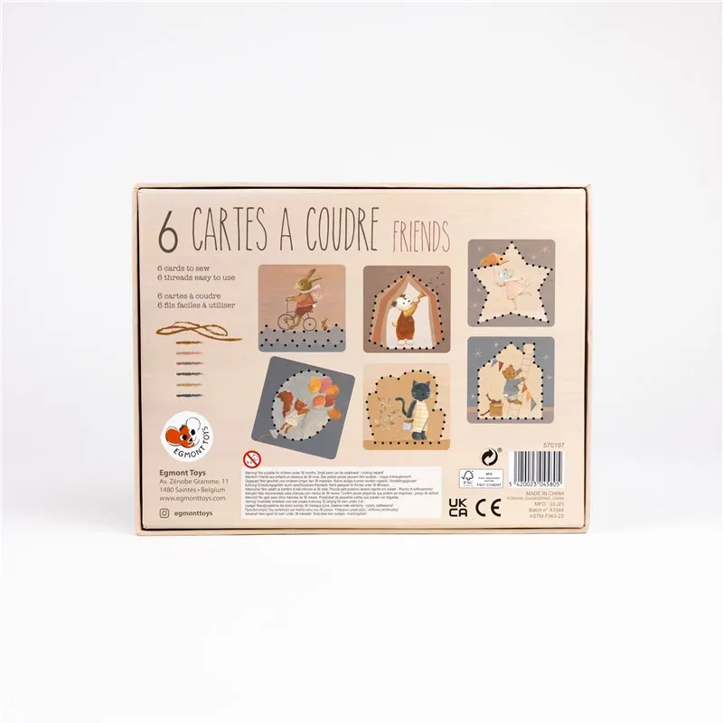 Tarjetas de Costura Infantil Friends | Egmont Toys