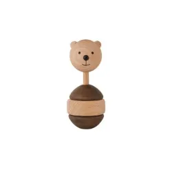 Sonajero de madera oso bebé | Juguete sensorial