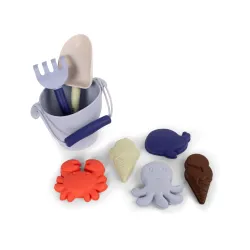 Set de playa silicona niños | Cubo y moldes arena
