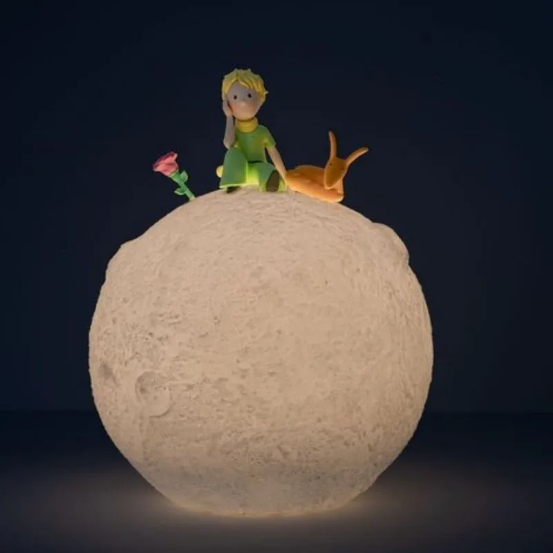 Lámpara El Principito luna | Luz nocturna infantil