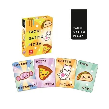 Taco Gatito Pizza | Juego de cartas para niños +3 años