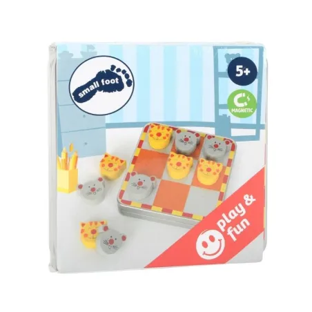 Tres en raya magnético Gato y Ratón | Juego portátil infantil